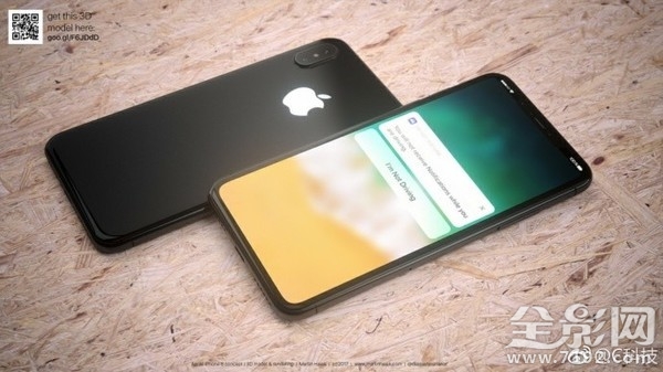 iphone 8黑白双色渲染图亮相 顺眼多了！